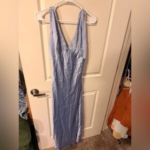 Zara Light Blue Backless Dress